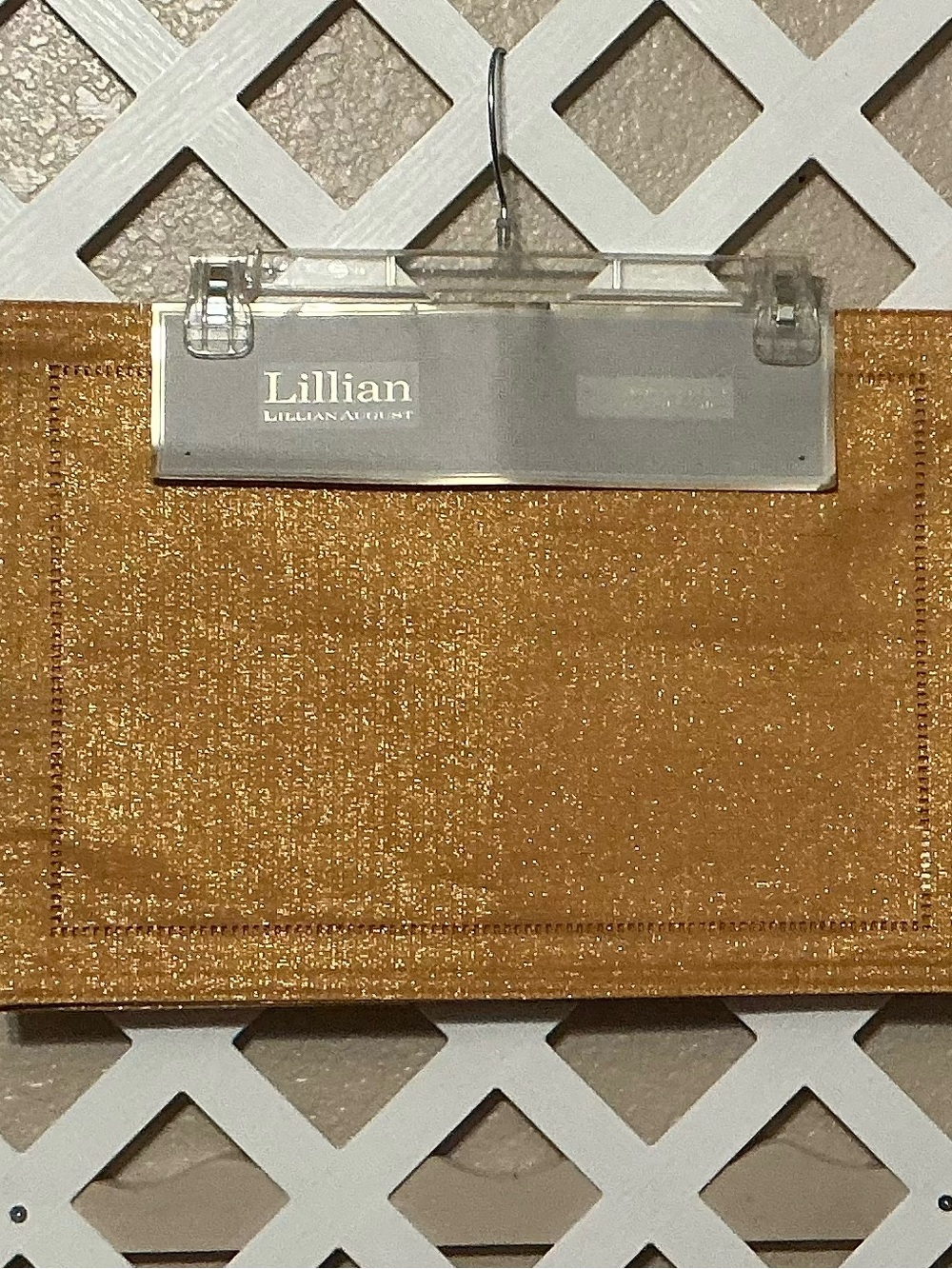 Gold Metallic Shimmer Placemats with Cutout Accents